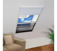 Decoshop26 Moustiquaire plissée et store - Aluminium