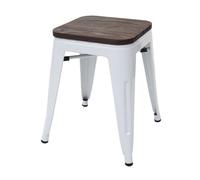 Decoshop26 Tabouret bas design - Blanc