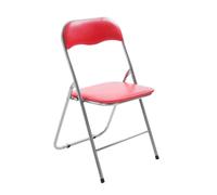 Decoshop26 Tabouret de cuisine pliable - Rouge