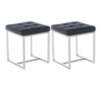 Decoshop26 Tabourets bas cuisine - Noir