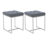 Decoshop26 Tabourets de cuisine - Gris