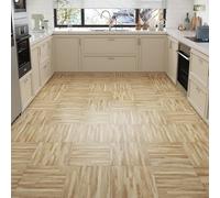 Decotalk Carrelage Adhesif Sol Effet Bois Salle de Bain 30 Pièces 30X30cm 2.7m² Sol PVC Adhesif Brun Clair Dalle PVC Adhesive Murale Effet Bois Autocollant de Sols Cuisine Antidérapant Imperméable