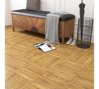 Decotalk Dalle PVC Adhesive Sol Bois Effect Marron Cuisine Antidérapant 30x30cm 3Pièces PVC Sol Carrelage Dalle Adhesive Bois Revtement de Sols Pour Chambre 0.27m² Épaisseur 1.66mm Imperméable