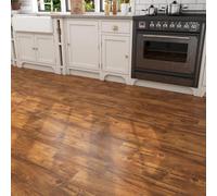 Decotalk Dalle PVC Adhesive Sol de Salle de Bain Effet Bois Marron 90X15cm Épaisseur 1,66 mm 2,3m² -17 Pièces Adhesif Sol Chambre Salle de Bain Revetement de Sols Cuisine Dalles Adhesives PVC Sols