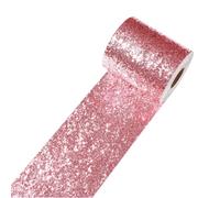 Decotalk Frise Murale Adhesive Rose Clair Glitter Autocollant Mural 10X600cm Rose Bordure de Papier Peint Décoration Étanche pour Murs Revêtements Muraux Portes Sticker Mural Décoratif PVC Plinthe