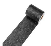 Decotalk Paillettes Bordure de Papier Peint Noir Auto-adhésif 10X600cm Glitter Bordure Décoration Murale Frise Murale Papier Peint Noir Imperméable en PVC Plinthe Autocollant Sticker Mural Décoratif