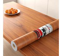 Decotalk Papier Adhésif pour Meuble Bois Brun Foncé 60X300cm Papier Peint Bois Revêtement Plan de Travail Adhésif Épaisse Autocollants PVC Imperméables pour Placard Comptoir Armoire Mur Table Porte