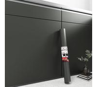 Decotalk Papier Peint Autocollant Meuble Gris Foncé Mat Épais 40X500cm Papier Adhésif pour Meuble Toucher Ultra Doux Revetement Adhesif Meuble Gris Décoratif Vinyle Film pour Salon Chambres Amovible