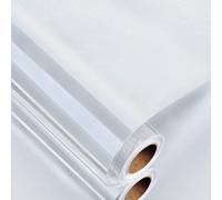 Decotalk Rouleau Adhesif pour Meuble Vinyle Adhésif Métallisé Brillant en Acier Blanc 40X300cm Papier Peint en Acier Inoxydable Brossé pour Réfrigérateur Lave-Vaisselle Meubles Crédence de Cuisine