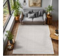 DecoTappi Tapis modernes design Crème 200 x 290 cm bouclé uni doux et moderne pour salon chambre et séjour 7 mm