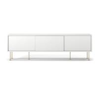 Decotique Vogue Banc TV avec Pieds 180 Blanc/Laiton