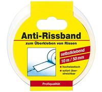 Decotric Bande anti-fissures Baufan 50 mm x 10 m | Non-tissé spécial pour colmater et réparer les petites fissures | Bande de réparation hautement élastique et autocollante