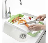 Planche à découper - InnovaGoods - PractiCut - Extensible - 3 en 1 - Égouttoir intégré
