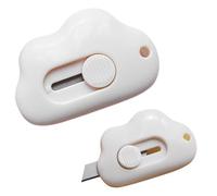 Découpeur De Boîte Utilitaire En Forme De Nuage, Ouvre-Lettre Rétractable Portable Mignon, Découpeur D'enveloppe En Papier Avec Trou Pour Porte-Clés