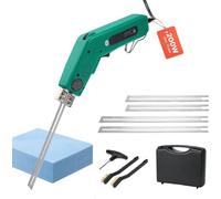 Découpeur de polystyrène 200W - Découpeur de mousse réglable 50-500°C - Styrocutter avec lames 150mm & 200mm - Pour plaques KT, polyéthylène, éponge, caoutchouc - Boîte à outils incluse