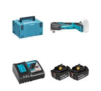 Découpeur-ponceur DTM51ZJX3 + 2 batteries BL1850B 18V 5 Ah + 1 chargeur rapide DC18RC MAKITA
