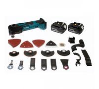 Makita Découpeur-ponceur multifonctions DTM51RMJX3 18V LXT 2x4 Ah + accessoires