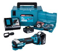 Découpeur-ponceur multifonctions 18V - MAKITA - avec 2 batteries 18V 5.0Ah - chargeur - Makpac - DTM52RTJX1