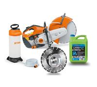 Découpeuse STIHL TS 420 Ø 350 mm - Pack prêt à l'emploi pour découpe à eau sur chantier