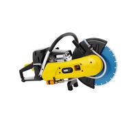 MSW Découpeuse Thermique Disqueuse Scie Circulaire À Béton Asphalte Pierre Eau De Sol Tronçonneuse Matériaux Disque TS-2500 (2 500 W, 4 400 tr/min, ø 300 mm, Profondeur De Coupe 100 mm, Raccord D’Eau)
