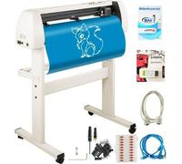 Découpeuse vinyle VEVOR, 870 mm, découpeuse vinyle, alimentation papier maximale, 86,4 cm, blanche, découpeuse vinyle plotter, découpeuse vinyle avec support stable au sol, force et vitesse réglables 