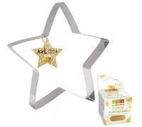 Découpoir à pâtisserie inox XXL Etoile + paillettes dorées Multicolore G