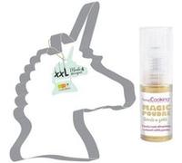 Découpoir à pâtisserie inox XXL Licorne + 1 poudre alimentaire irisée dorée Multicolore G
