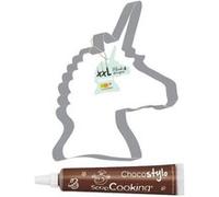 Découpoir à pâtisserie inox XXL Licorne + 1 Stylo chocolat -