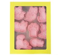 Découpoir Biscuit Chat 3D Ensemble 8 - Cookie Adorable Réutilisable pour Sandwich et Fruit - pour accessoire Cuisine pour Enfants 21cm