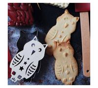 ScrapCooking - Kit Découpoir & Embosseur Bois Chouette - Emporte-Pièce en Inox pour Biscuits en Relief - Moule Accessoire Pâtisserie Sablés - Sorcier, Sorcellerie - 2103