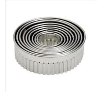 Découpoir rond cannelé de 9 emporte pièces Inox