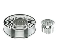 Découpoir rond cannelé - inox - 9 emporte-pièces
