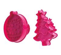 Découpoirs éjecteurs - SCRAPCOOKING - Thème de Noël - 1 boule et 1 sapin