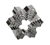 Patisse Découpoirs 02016 Flocons de neige INOX Acier inoxydable Argent 18,1x13,5x3,1 cm Lot de 5