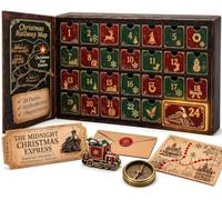 Découverte Calendrier de l'Avent 2026,24 jours de Noël，L'incident du train | Design unique de 24 tiroirs, idéal en famille, expérience immersive aventure & énigmes, cadeau de Noël à collectionner