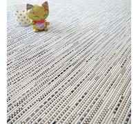 Decoweb Moquette Tissé Plat - Bornéo - Blanc - Echantillon 15 x 20 cm