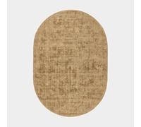 Decoweb Tapis Ovale en Jute et Coton - Lounge - Naturel - 120 x 170 cm