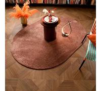 Decoweb Tapis Ovale - Lumicolor - Marron Auburn - 140 x 200 cm