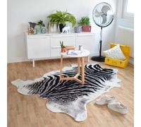 Decoweb Tapis Peau de bête - Imitation Zèbre - Design - 150 x 200 cm
