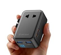 decqle “Air” Adaptateur Prise Universelle avec 2 USB-C(PD 25W) ＆ 2 USB-A