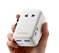 decqle “Air” Adaptateur Prise Universelle avec 2 USB-C(PD 25W) ＆ 2 USB-A