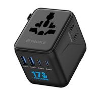 decqle “Pro” Adaptateur Prise Universelle avec 2 USB-C ＆ 2 USB-A
