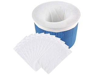 Dedeka Chaussettes de Skimmer de Piscine Réutilisable 50 Pièces, Pool Skimmer Socks,Filet de Chaussettes Universel pour Filtre de Piscine,Parfaits pour filtres, paniers et Pack de Skimmers