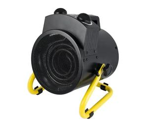 DEDRA Canon à Chaleur Électrique 2 kW (2000W) - Chauffage d'Appoint Portable 230V - Souffleur à Air Chaud pour Garage, Cave, Atelier - Thermostat, 3 Modes (Rond Noir DED9930B)