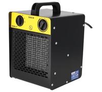 DEDRA Chauffage céramique PTC 3000 W, radiateur soufflant électrique carré noir, aérotherme d'appoint portable avec thermostat pour atelier, garage, maison ou bureau