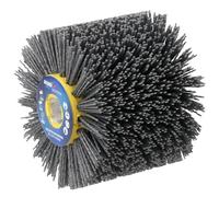 DEDRA DED79334E Brosse en nylon pour machine à satiner 120 x 100 mm Grain 240 Vitesse de rotation max. 3700 tr/min Faible risque d'étincelles