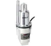 DEDRA Pompe à membrane pour eau propre, pompe à membrane submersible Garden 300 W, hauteur de refoulement 68 m, câble d'alimentation 10 m, boîtier en aluminium, débit d'eau rapide sous haute pression