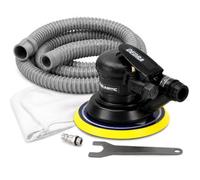 DEDRA Ponceuse excentrique pneumatique Ø 150 mm, 10 500 tr/min, course excentrique 2,5 mm, alimentée par air comprimé, pour un traitement de surface précis et confortable