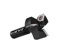 DEEFIINE Fraise à Surfacer Tige 1/2'' Défonceuse, Fraise de Rabotage avec Diamètre de Coupe de 1-3/8'', Fraise a Raboter cmt avec 3 Lames, Fraise CNC pour bois réversible