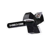 DEEFIINE Fraise à Surfacer Tige 8mm Défonceuse, Fraise de Rabotage avec Diamètre de Coupe de 35mm, Fraise a Raboter cmt avec 3 Lames, Fraise CNC pour bois réversible